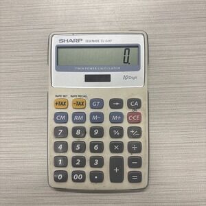 Sharp Elsimate EL-334F 10-Digit‎ Twin Power Desktop Tax Solar Calculator